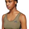 imageadidas Womens Train Essentials 3Stripes Cropped Tank TopOlive StrataBlack