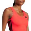 imageadidas Womens Train Essentials 3Stripes Cropped Tank TopPure RubyBlack
