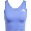 imageadidas Womens Train Essentials 3Stripes Cropped Tank TopSemi Cobalt BlueWhite