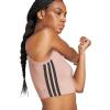 imageadidas Womens Train Essentials 3Stripes Cropped Tank TopWarm ClayBlack