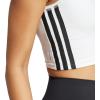 imageadidas Womens Train Essentials 3Stripes Cropped Tank TopWhiteBlack