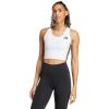 imageadidas Womens Train Essentials 3Stripes Cropped Tank TopWhiteBlack