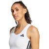 imageadidas Womens Train Essentials 3Stripes Cropped Tank TopWhiteBlack