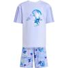 imageadidas boys Disney Lilo and Stitch Tshirt SetViolet ToneLight Purple