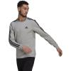 imageadidas mens Essentials Fleece 3stripes SweatshirtMedium Grey HeatherBlack