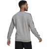 imageadidas mens Essentials Fleece 3stripes SweatshirtMedium Grey HeatherBlack