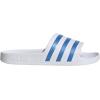 imageadidas womens Adilette AquaWhiteBlue Fusion MetallicWhite