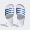 imageadidas womens Adilette AquaWhiteBlue Fusion MetallicWhite