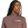 imageadidas womens Terrex Multi Climawarm Halfzip Tech Fleece Hiking SweatshirtEarth StrataEarth Strata