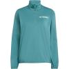 imageadidas womens Terrex Multi Climawarm Halfzip Tech Fleece Hiking SweatshirtPreloved Teal