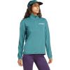 imageadidas womens Terrex Multi Climawarm Halfzip Tech Fleece Hiking SweatshirtPreloved Teal