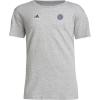 imageAdidas Unisex Kids New York City Fc MLS Short Sleeve TShirtMedium Heather Grey Nycfc