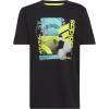 imageadidas Boys Short Sleeve Cotton Sports Ball 22 Screen TShirtBlack With Glory Green