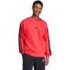 imageadidas mens Essentials Fleece 3stripes SweatshirtPure RubyBlack