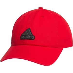imageAdidas Mens Baseball Cap  Ultimate Adjustable Strapback Hat Relaxed Fit CottonBetter ScarletBlackGrey Six