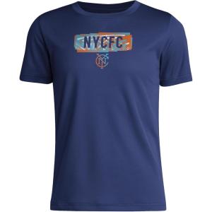imageAdidas Unisex Kids New York City Fc MLS Short Sleeve TShirtTeam Navy Nycfc