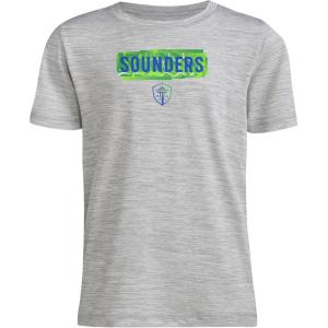 imageAdidas Unisex Kids Seattle Sounders MLS Short Sleeve TShirtMedium Grey Heather Seattle Sounders