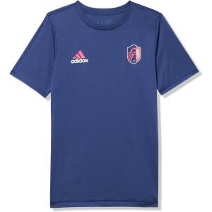 imageAdidas Unisex Kids Sporting Kansas City MLS Short Sleeve TShirtTeam Navy Blue Sporting Kc