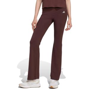imageAdidas Womens Essentials Small Logo Flared LeggingsShadow BrownWhite