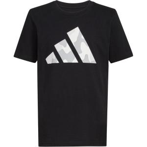 imageadidas Boys Short Sleeve Cotton Bos Ghost Logo TshirtBlack