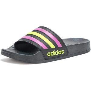 imageadidas Kids Adilette Shower SlideBlackFlash PinkSolar Yellow