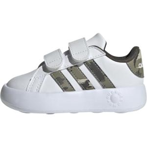 imageadidas Kids Grand Court 20 ShoesWhiteOlive StrataPutty Grey