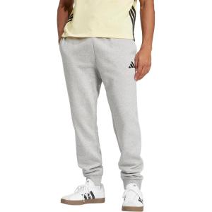 imageadidas Mens Essentials Feel Cozy Fleece PantsMedium Grey HeatherBlack