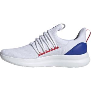 imageadidas Mens Lite Racer Adapt 70 Running ShoesWhiteBetter ScarletLucid Blue