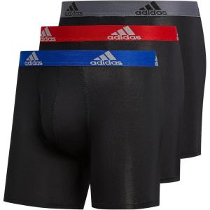 imageadidas Mens Microfiber Boxer Briefs Underwear Multipack Athletic StretchFitBlackCollegiate Royal BlueScarlet Redperformance