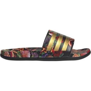 imageadidas Unisex Adult Adilette Comfort Slide SandalBlackGold MetallicMulti Color
