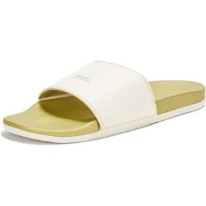 imageadidas Unisex Adult Adilette Comfort Slide SandalWhiteWhiteGold Metallic