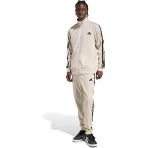 imageadidas mens Basic 3stripes Tricot Track SuitCrystal Linen