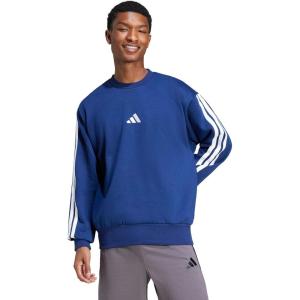 imageadidas mens Essentials Fleece 3stripes SweatshirtDark BlueWhite