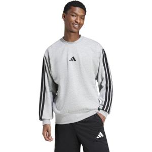 imageadidas mens Essentials Fleece 3stripes SweatshirtMedium Grey Heather