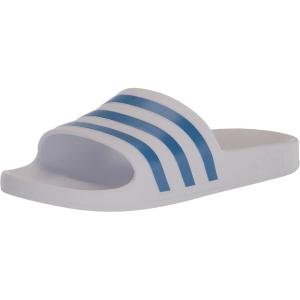 imageadidas womens Adilette AquaWhiteBlue Fusion MetallicWhite