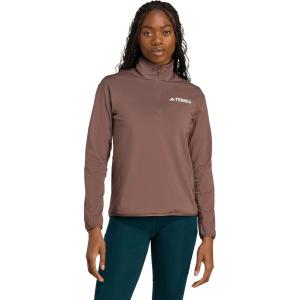imageadidas womens Terrex Multi Climawarm Halfzip Tech Fleece Hiking SweatshirtEarth StrataEarth Strata