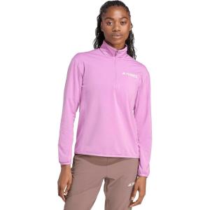 imageadidas womens Terrex Multi Climawarm Halfzip Tech Fleece Hiking SweatshirtPreloved Purple