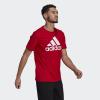 imageadidas Mens Essentials Big Logo TShirtScarletWhite