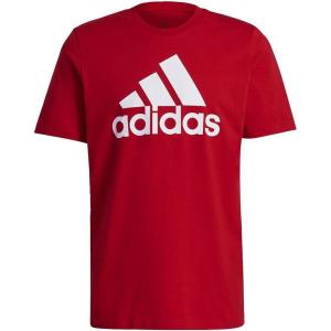 imageadidas Mens Essentials Big Logo TShirtScarletWhite