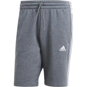 imageadidas Mens Essentials Fleece 3Stripes ShortsDark Grey Heather
