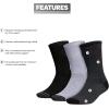 imageadidas Mens Crew Socks 3Pack  Premium Classic Cushioned LargeBlackOnix GreyVictory Crimson Purple10