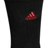 imageadidas Mens Crew Socks 3Pack  Premium Classic Cushioned LargeBlackWhiteBetter ScarletClassic