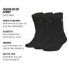 imageadidas Mens Crew Socks 3Pack  Premium Classic Cushioned LargeBlackWhiteFoundation