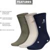 imageadidas Mens Crew Socks 3Pack  Premium Classic Cushioned LargeCollegiate NavyWonder BeigeOlive Strata GreenClassic