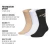 imageadidas Mens Crew Socks 3Pack  Premium Classic Cushioned LargeWarm Sandstone BeigeWhiteBlackFoundation