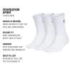 imageadidas Mens Crew Socks 3Pack  Premium Classic Cushioned LargeWhiteBlackFoundation