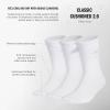 imageadidas Mens Crew Socks 3Pack  Premium Classic Cushioned LargeWhiteClear Onix GreyClassic