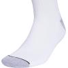 imageadidas Mens Crew Socks 3Pack  Premium Classic Cushioned LargeWhiteGreyBlack3s 30