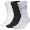 imageadidas Mens Crew Socks 3Pack  Premium Classic Cushioned LargeWhitePreloved Teal GreenBlackFoundation