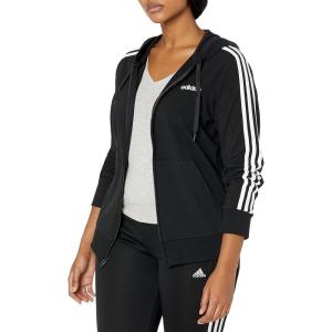 imageadidas Womens Essentials 3Stripes HoodieBlackCore White